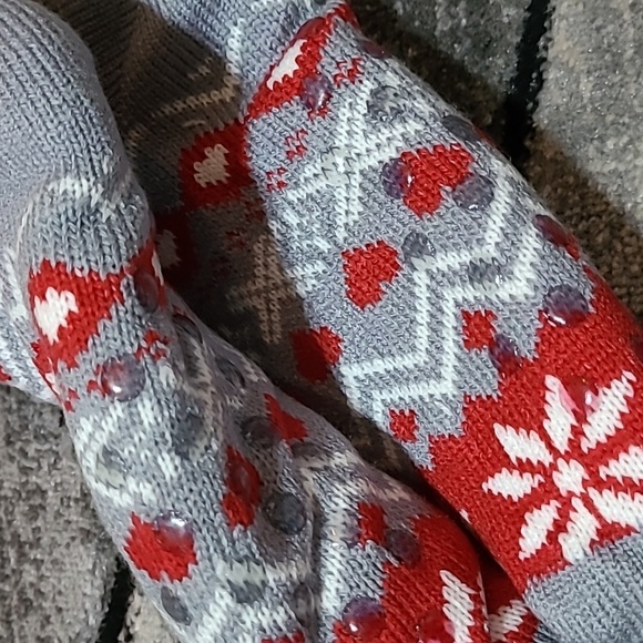 FASHION BY MIRABEAU SUPER SOFT SHERPA THERMAL KNIT SLIPPER SOCKS PRICE FIRM - Picture 8 of 11